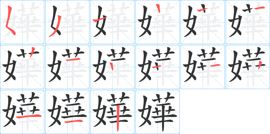 嬅的笔画顺序