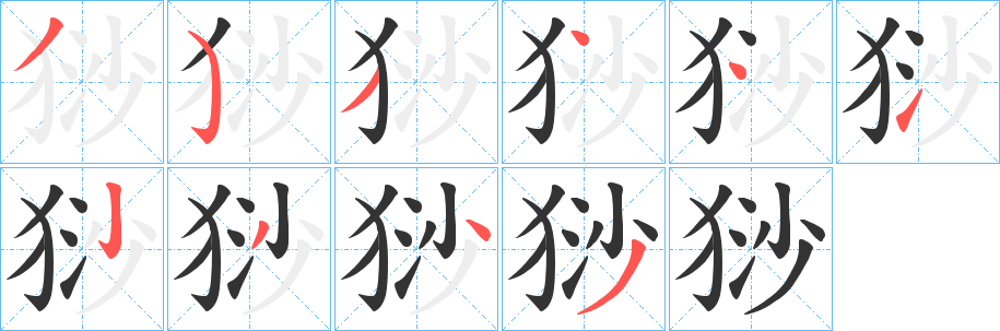 猀的笔画顺序