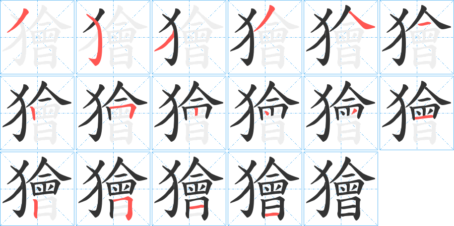 獪的笔画顺序