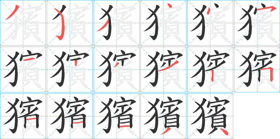 獱的笔画顺序