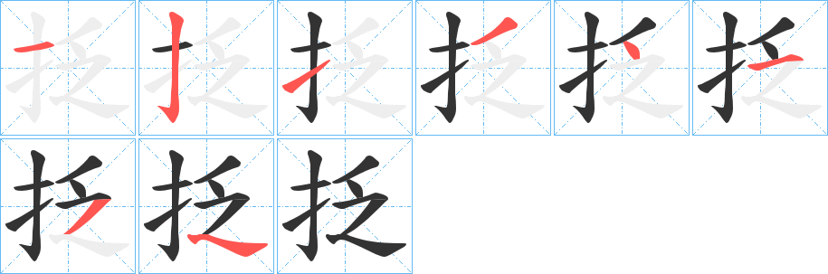 抸的笔画顺序
