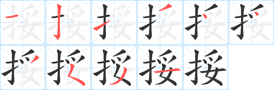挼的笔画顺序