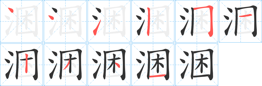 涃的笔画顺序