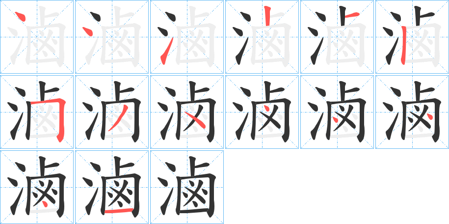 滷的笔画顺序