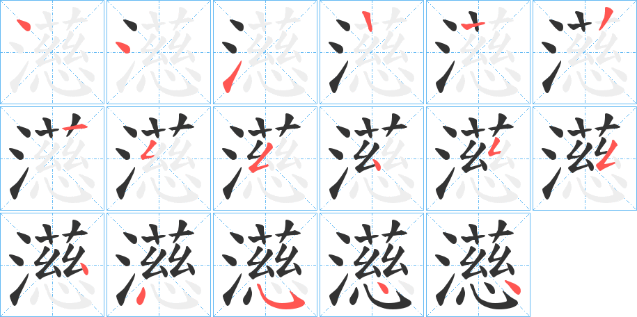 濨的笔画顺序