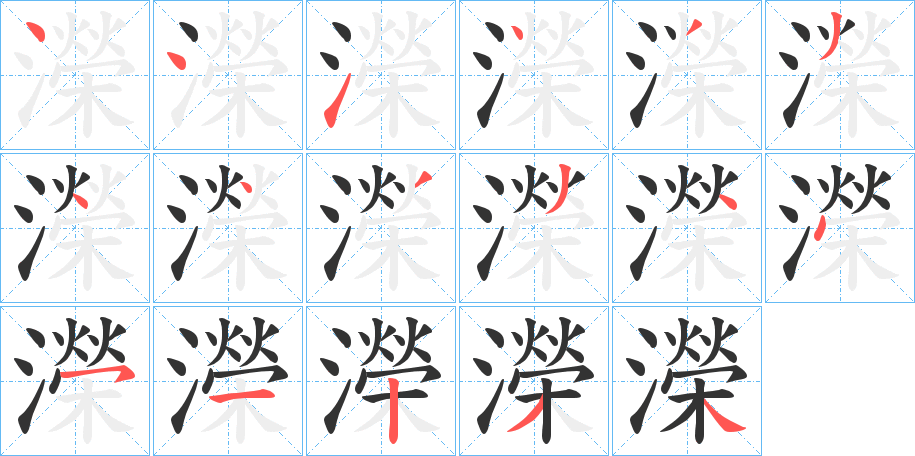 濚的笔画顺序