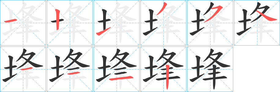 埄的笔画顺序