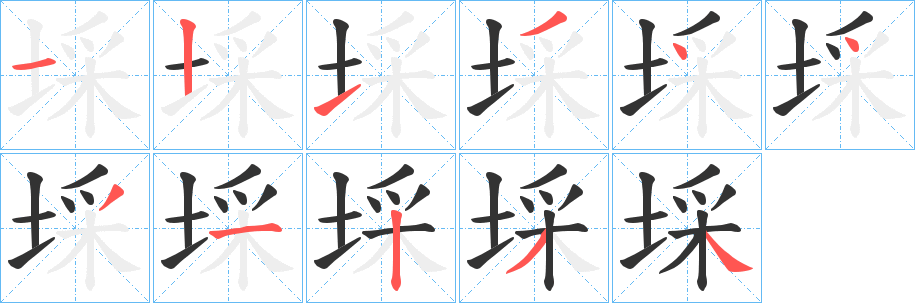 埰的笔画顺序