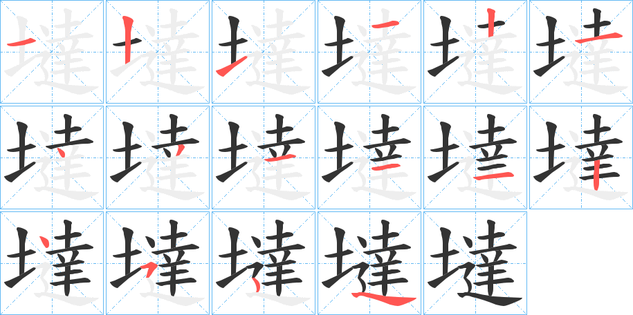墶的笔画顺序