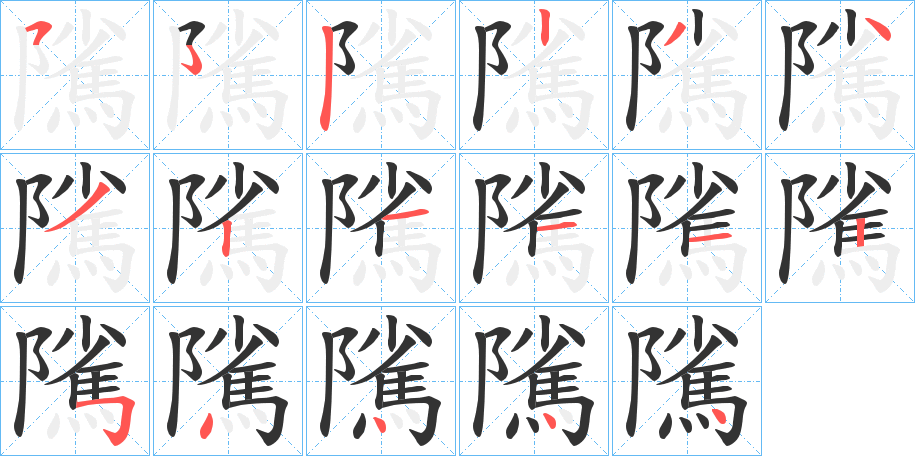 隲的笔画顺序