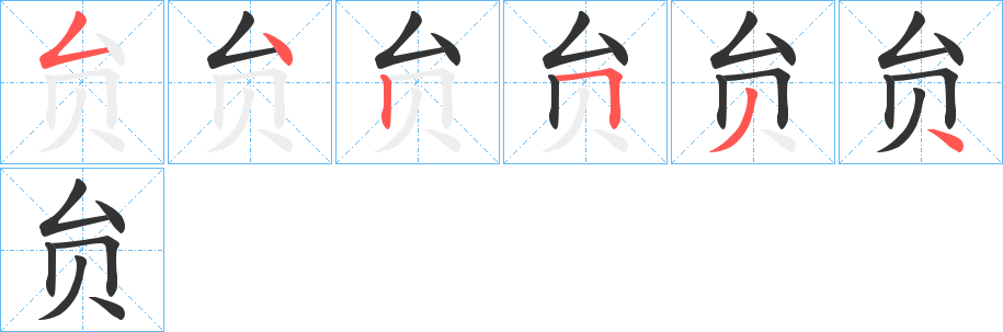 贠的笔画顺序