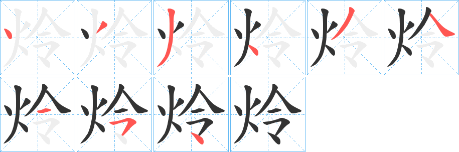 炩的笔画顺序