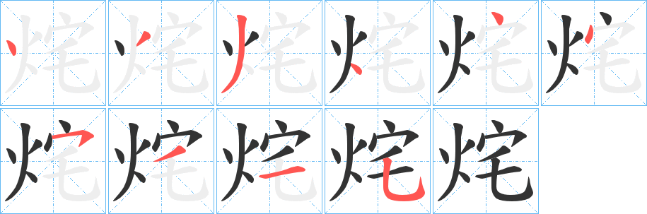 烢的笔画顺序