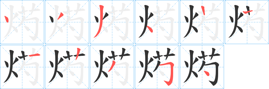 烵的笔画顺序