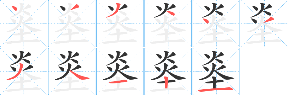 烾的笔画顺序