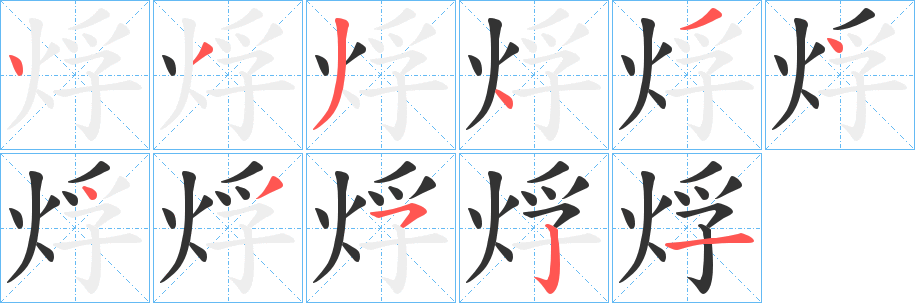 烰的笔画顺序