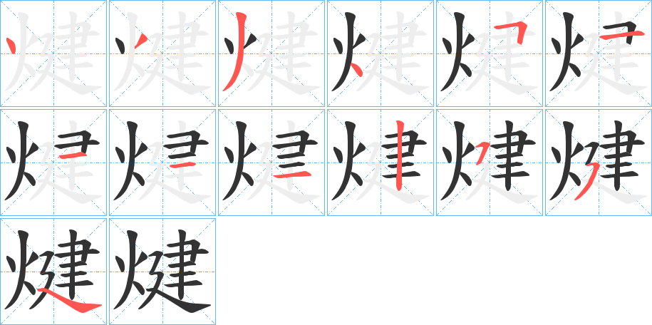 煡的笔画顺序