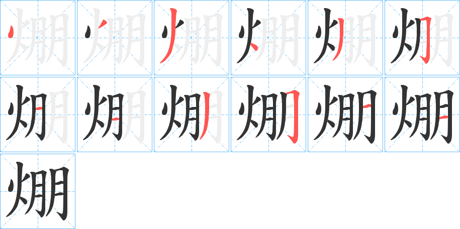 焩的笔画顺序