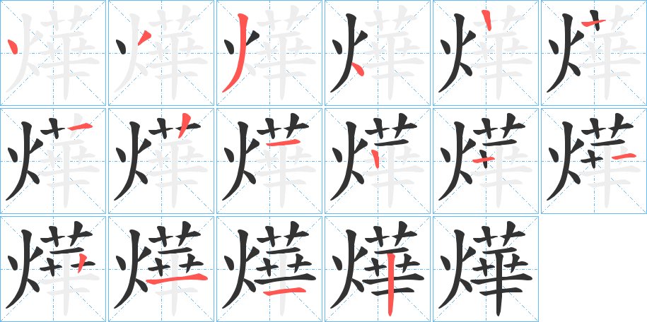 燁的笔画顺序