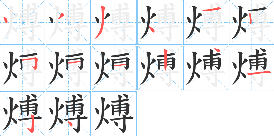 煿的笔画顺序
