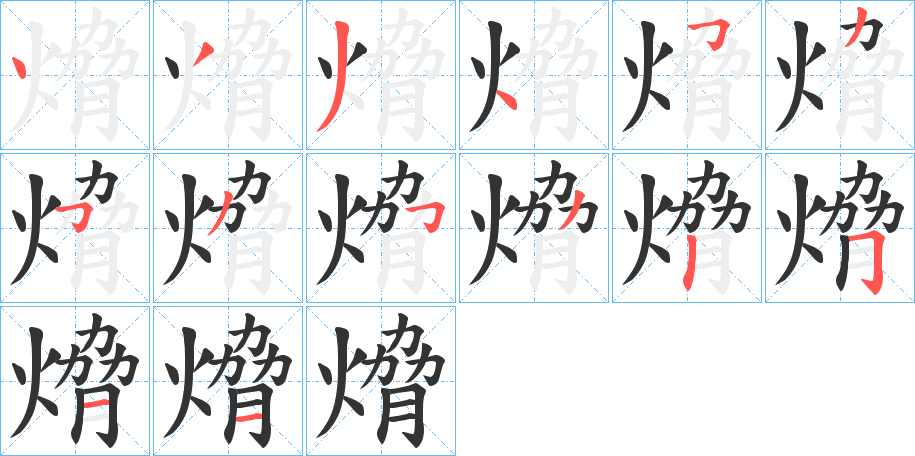熁的笔画顺序