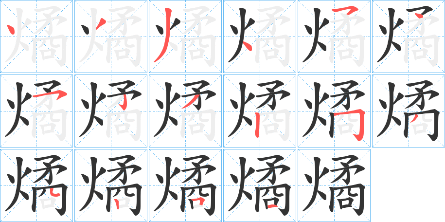燏的笔画顺序