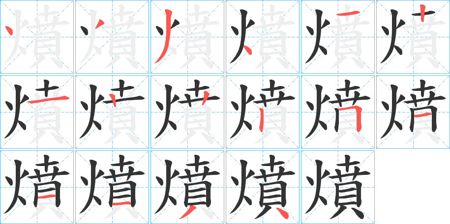 燌的笔画顺序