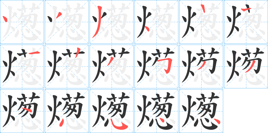 燪的笔画顺序