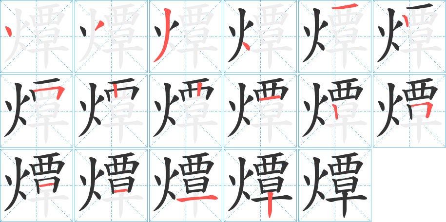 燂的笔画顺序