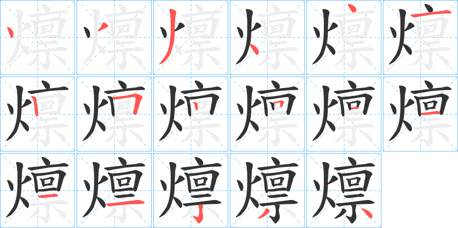 燷的笔画顺序