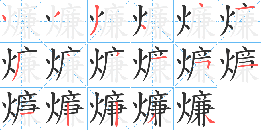 燫的笔画顺序