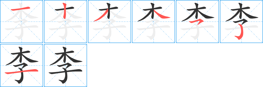 李的笔画顺序