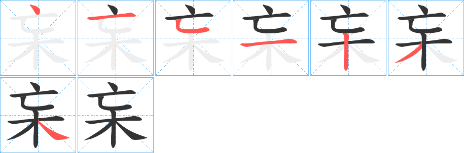 杗的笔画顺序