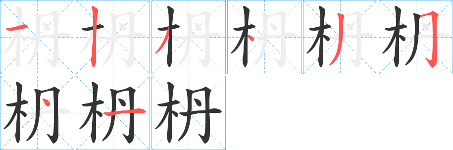 枬的笔画顺序