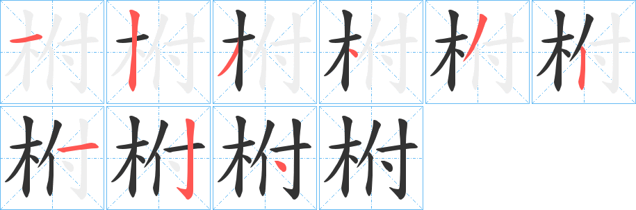 柎的笔画顺序