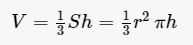 圆锥的体积公式