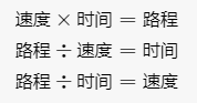 速度、时间和路程的关系公式