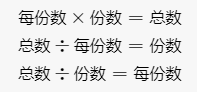 每份数、份数和总数的关系公式