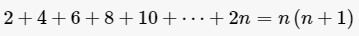 n个偶数和的计算公式