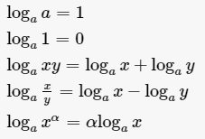 对数运算法则公式