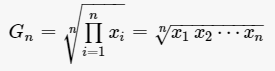 几何平均数公式